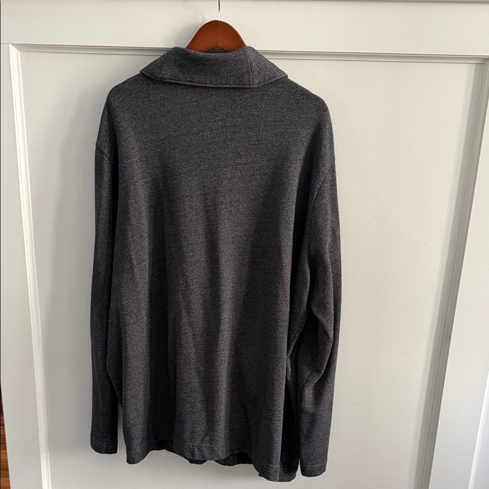 Perry Ellis Marled Knit Cardigan • 3XLT Charcoal Gray • Shawl Collar • GUC - Picture 6 of 8